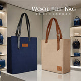 可調式皮革羊毛氈提袋_立體袋
