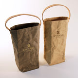 水洗牛皮 飲料提袋