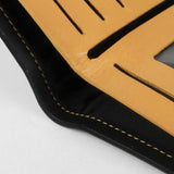 跳色輕巧短夾，進口PU仿皮紋、烙印LOGO、多功能內袋、開窗名片袋、SD卡袋。