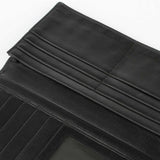 Black經典長夾，烙印LOGO、開窗名片袋、可容納12-15張卡