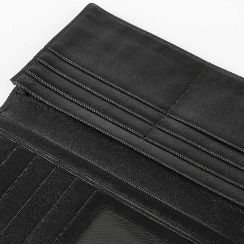 Black經典長夾，烙印LOGO、開窗名片袋、可容納12-15張卡