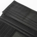 大格子雙色長夾，烙印LOGO、可容納12-15張卡