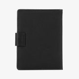 玄色穿式舌袋護照夾，隱形磁扣帶、多功能內側袋