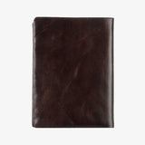 深棕經典短夾，短皮夾、進口PU仿皮紋、烙印LOGO、多功能內袋、SD卡袋。