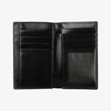 雙拚色細緻短夾，進口PU仿皮紋、烙印LOGO、開窗名片袋、多功能內袋、隱形磁扣。