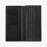 大格子雙色長夾，烙印LOGO、可容納12-15張卡