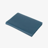 海藍色護照夾，雙皮紋