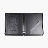 沉穩質感交屋拉鍊包，立體資料袋、A4資料帶三孔活頁、鑰匙扣帶、名片袋、拉鍊、透明標籤套