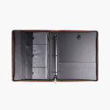 真皮紋路質感拉鍊交屋包，拉鍊、立體資料袋、鑰匙牌皮扣、A4資料袋四孔活頁夾、名片套