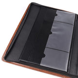 真皮紋路質感拉鍊交屋包，拉鍊、立體資料袋、鑰匙牌皮扣、A4資料袋四孔活頁夾、名片套