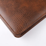 高雅棕拉鍊交屋包，立體資料袋、A4資料袋三孔活頁夾、名片袋、鑰匙皮扣