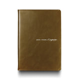 簡約輕巧封套工商日誌，分隔頁絲帶、可更換書套、筆套