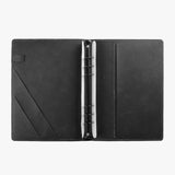 Black極致霧黑活頁工商日誌，多功能內側口袋、名片卡袋、筆插