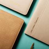 多功能大地高雅封套工商日誌，封面多功能口袋、多功能內側口袋、名片卡袋、筆套