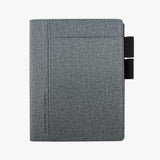 淺牛仔文青活頁工商日誌，多功能內側口袋、名片卡袋、筆插