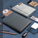 丹寧文青活頁工商日誌，多功能內側口袋、名片卡袋、筆插