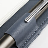 丹寧文青活頁工商日誌，多功能內側口袋、名片卡袋、筆插