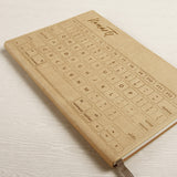 文創鍵盤精裝工商日誌，分隔帶、筆插、平攤式頁面