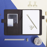 英倫優雅學院風封套工商日誌，多功能內側口袋、名片卡袋、筆插、蘇格蘭藍色