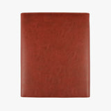 迷人酒紅三折活頁工商日誌，背面