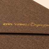 手拿包款三折封套工商日誌，壓印、燙色