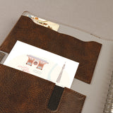 英式三折款封套工商日誌，多功能內側口袋、名片卡袋
