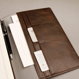 英式三折款封套工商日誌，多功能內側口袋、名片卡袋