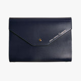 手拿包時尚三折活頁工商日誌，石碇藍