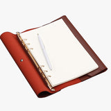 信封繞扣三折活頁工商日誌，展開情境