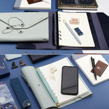 信封繞扣三折活頁工商日誌，情境