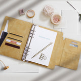 多功能計算機三折活頁工商日誌，展開情境