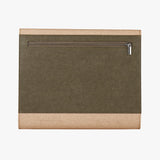 水洗牛皮紙與皮紋三折活頁工商日誌，拉鍊式多功能收納袋