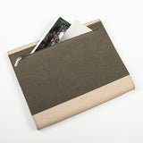 水洗牛皮紙與皮紋三折活頁工商日誌，拉鍊式多功能收納袋