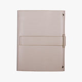 寬版書帶三折活頁工商日誌，背面