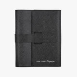 寬版書帶三折活頁工商日誌，石墨灰