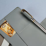 碧璽經典磁扣活頁工商日誌，多功能內側口袋、名片卡袋、磁扣