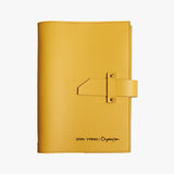 療癒系穿入扣帶活頁工商日誌，亮麗黃