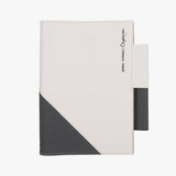 雙筆插大理石活頁工商日誌，海洋藍與白