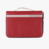 手提帶拉鍊活頁工商日誌，酒薰紅