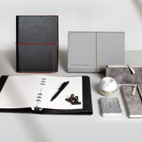 極簡風鬆緊帶活頁工商日誌，情境