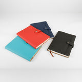 口袋功能封套工商日誌，湖水藍、海洋藍、耀眼紅、深夜黑