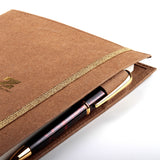 水洗牛皮紙鬆緊帶封套工商日誌，筆插