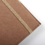 水洗牛皮紙鬆緊帶封套工商日誌，特寫