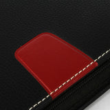黝黑點紅簡約交屋包，Logo烙印 、壓印、立體資料袋、名片袋
