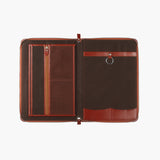 微醺復古拉鍊交屋包，Logo烙印、壓印、立體資料袋、多扣環、名片袋、拉鍊