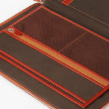 微醺復古拉鍊交屋包，Logo烙印、壓印、立體資料袋、多扣環、名片袋、拉鍊