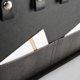 灰木紋簡素交屋拉鍊包