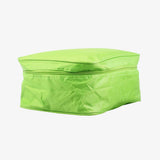 嫩綠手提環保折疊收納袋，無紡布(不織布)、網印