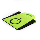 綠黑拉鍊不織布打孔袋，不織布、網印