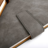 雅致棕磁吸精裝工商日誌，寬版磁吸書扣